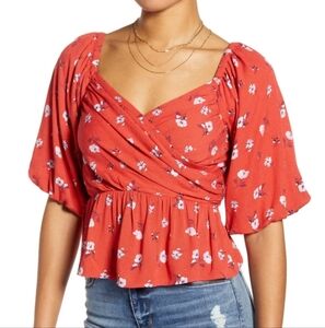 Nordstrom All In Favor Cross Front Top - Size Medium